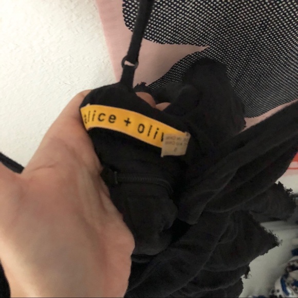 Alice + Olivia Black Tiered Party Dress - Picture 5 of 7